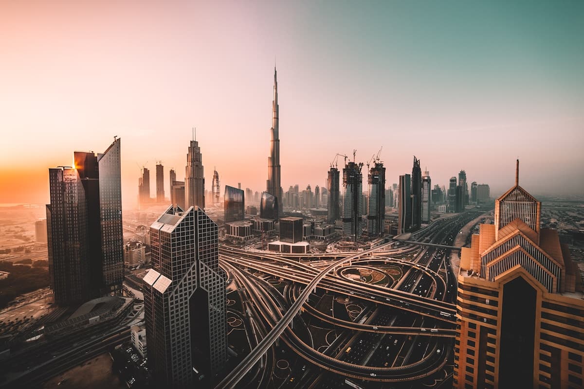Dubai skyline with Burj Khalifa